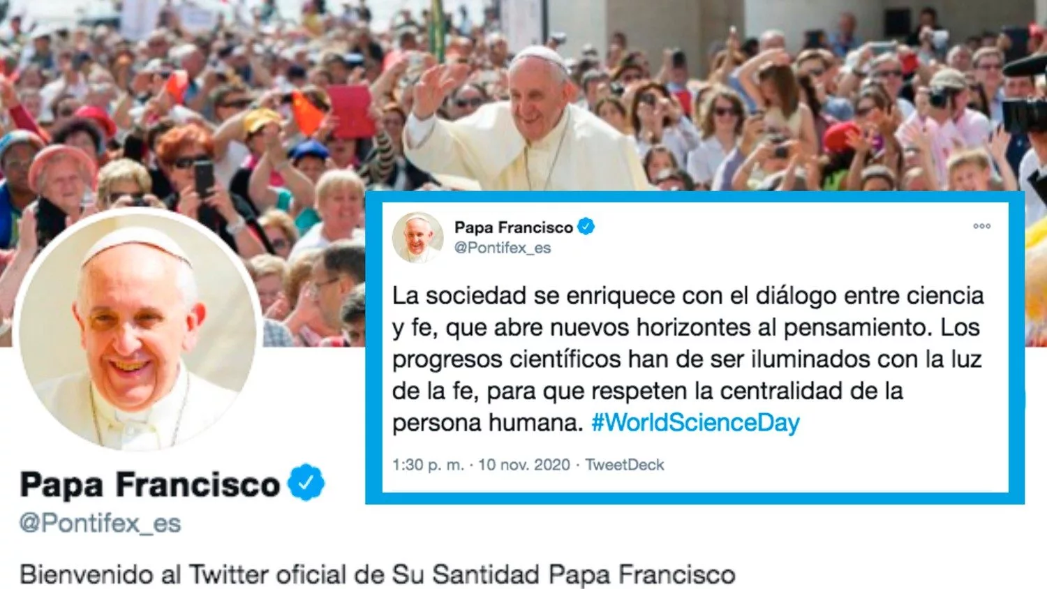 papa francisco twitter